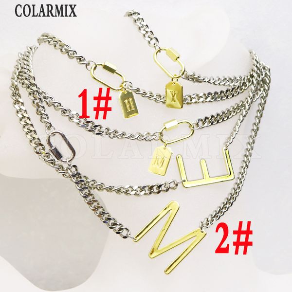 5 strands letters necklace alphabets chockers big link chain jewelry for women leave messages to pick letters 9632, Golden;silver
5 strands letters necklace alphabets chockers big link chain jewelry for women leave messages to pick letters 9632, Golden;silver