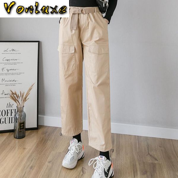 high waist style cargo pants for women joggers harem camo streetwear punk army green black khaki capris trousers, Black;white
high waist style cargo pants for women joggers harem camo streetwear punk army green black khaki capris trousers, Black;white
