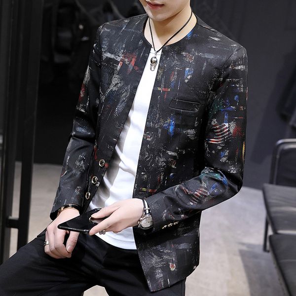 men's suits & blazers suit slim fit korean-style stand collar casual chinese-style retro chinese costume coat, White;black
men's suits & blazers suit slim fit korean-style stand collar casual chinese-style retro chinese costume coat, White;black