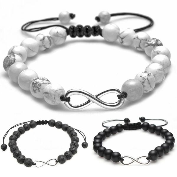 charm bracelets black white natural volcanic stone beads energy bracelet 8 word woven for women men jewelry, Golden;silver
charm bracelets black white natural volcanic stone beads energy bracelet 8 word woven for women men jewelry, Golden;silver