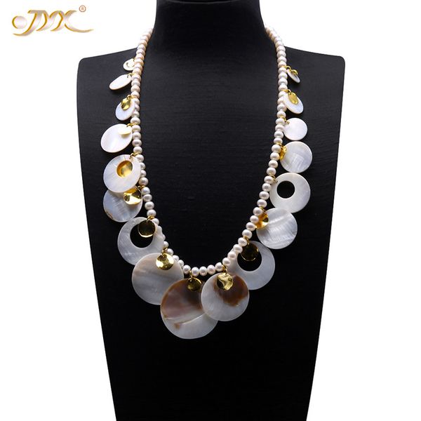 chains jyx natural shell necklace with white 8mm freshwater pearls shining sequins 27.5", Silver
chains jyx natural shell necklace with white 8mm freshwater pearls shining sequins 27.5", Silver