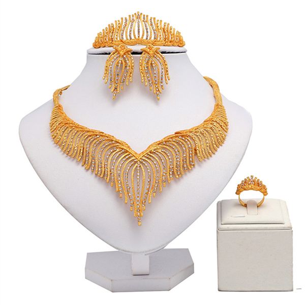 earrings & necklace zuodi dubai gold jewelry set 2021 nigerian wedding women accessories fashion african bridal wholesale, Silver
earrings & necklace zuodi dubai gold jewelry set 2021 nigerian wedding women accessories fashion african bridal wholesale, Silver
