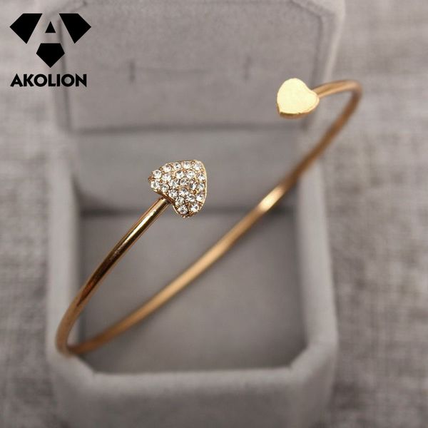akolion fashion accessory love-shaped bracelet with gold color bangles and two peach-hearted jewelry elegant wedding gift 2020, Black
akolion fashion accessory love-shaped bracelet with gold color bangles and two peach-hearted jewelry elegant wedding gift 2020, Black