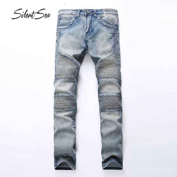 silentsea mens jeans hip hop rock men pants designer clothes jean brand distressed ripped denim biker jeans new, Blue
silentsea mens jeans hip hop rock men pants designer clothes jean brand distressed ripped denim biker jeans new, Blue