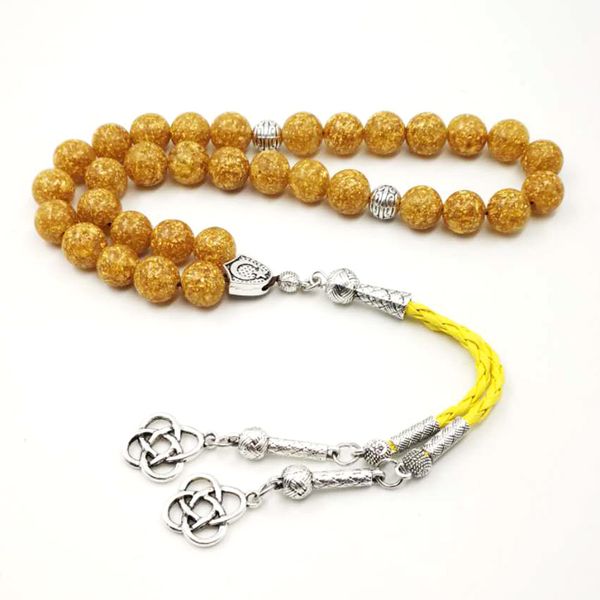 resin tesbih gold foil inside beads turkey fashion bracelet yellow tassels luxury gift man misbaha muslim rosary, Black
resin tesbih gold foil inside beads turkey fashion bracelet yellow tassels luxury gift man misbaha muslim rosary, Black