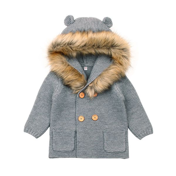 new children's sweater sweater explosion models hooded fur collar knitted jacket long-sleeved autumn and winter coat, Blue;gray
new children's sweater sweater explosion models hooded fur collar knitted jacket long-sleeved autumn and winter coat, Blue;gray