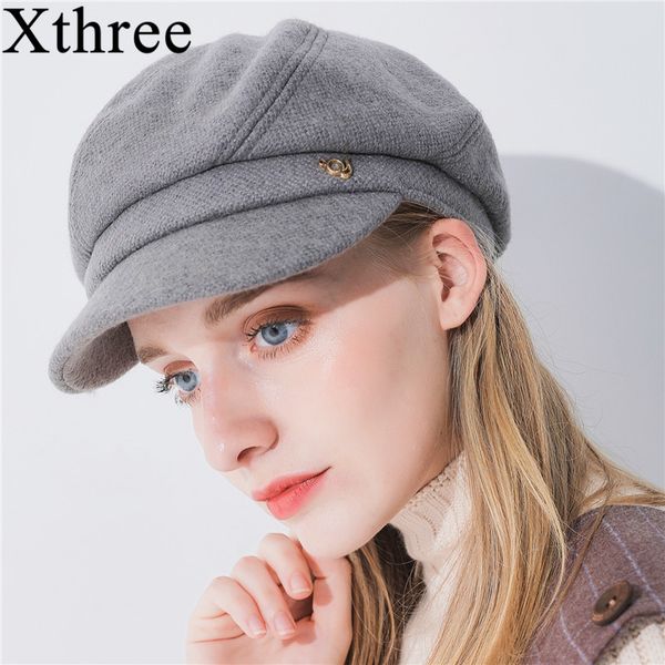 sboy hats xthree winter women's hat wool octagonal with visor fashion solid sboys for girl women autumn, Blue;gray
sboy hats xthree winter women's hat wool octagonal with visor fashion solid sboys for girl women autumn, Blue;gray
