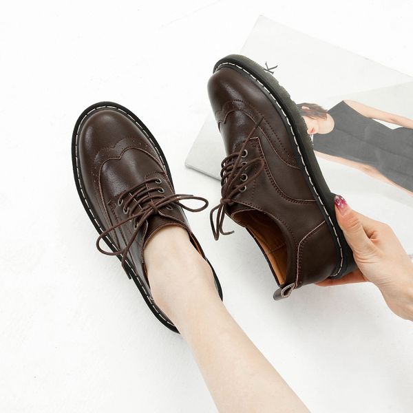 2020 shoes women leather oxfords shoes lace-up platform spring autumn causal black brown
2020 shoes women leather oxfords shoes lace-up platform spring autumn causal black brown