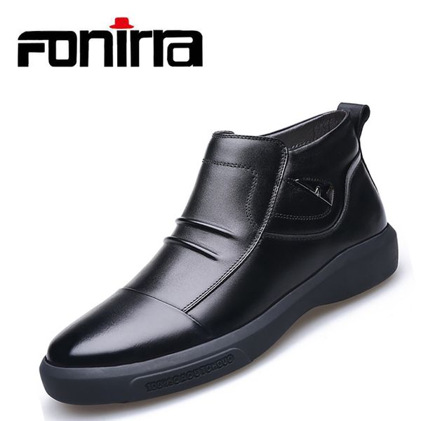 fonirra fashional genuine cow leather men boots british style casual thicken high side zip shoes black low heel boots 365
fonirra fashional genuine cow leather men boots british style casual thicken high side zip shoes black low heel boots 365