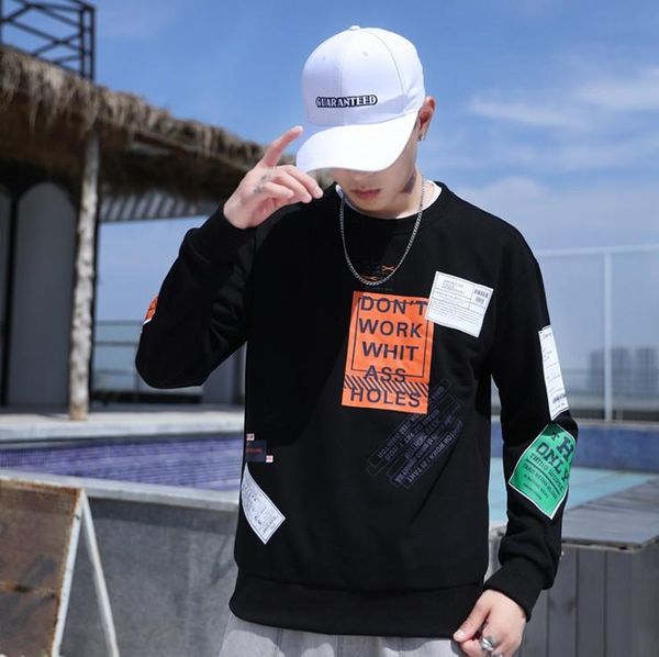 men s o-neck pullover sweatshirt fashion casual hoodie street hip hop print pullover ball shirt high street sweater hoodie, Black
men s o-neck pullover sweatshirt fashion casual hoodie street hip hop print pullover ball shirt high street sweater hoodie, Black