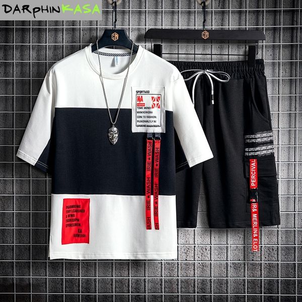 men's set tracksuit sets 2020 summer clothes hip hop patchwork ribbon casual two piece sportswear shorts t-shirt men, Gray
men's set tracksuit sets 2020 summer clothes hip hop patchwork ribbon casual two piece sportswear shorts t-shirt men, Gray