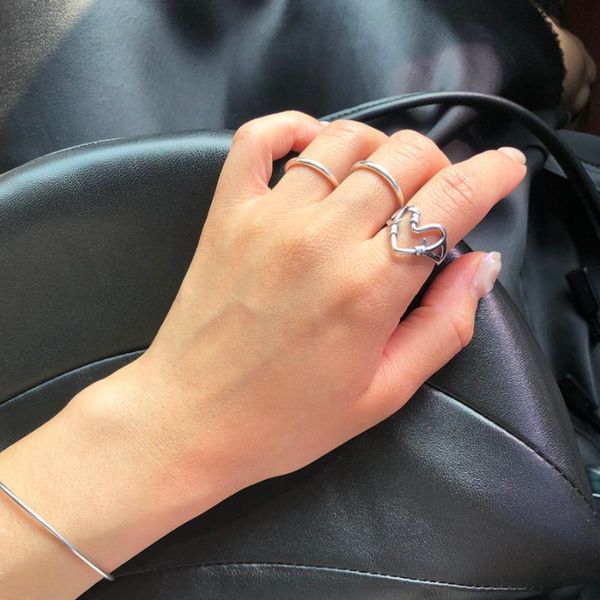 retro authentic s925 sterling silver fine jewelry knot open heart love ring adjust tlj1293, Golden;silver
retro authentic s925 sterling silver fine jewelry knot open heart love ring adjust tlj1293, Golden;silver