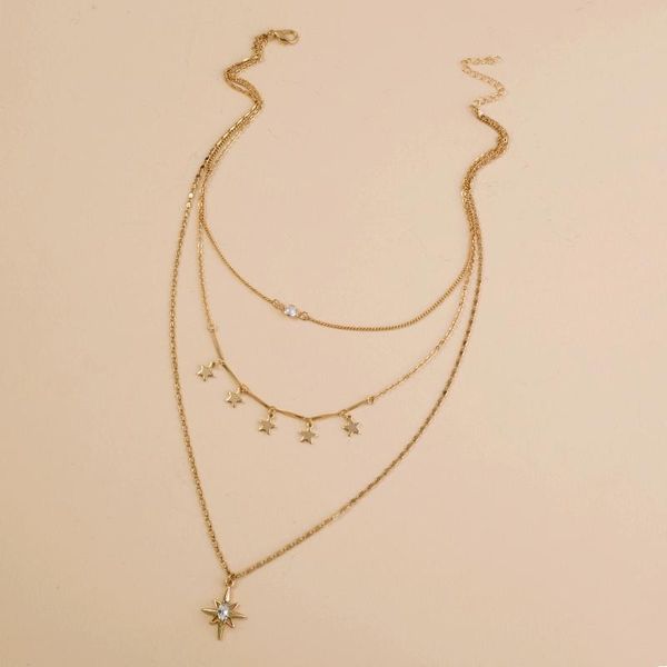 chains ladies retro multilayer irregular personality pendant necklace bohemian gold exquisite star tassel jewelry, Silver
chains ladies retro multilayer irregular personality pendant necklace bohemian gold exquisite star tassel jewelry, Silver