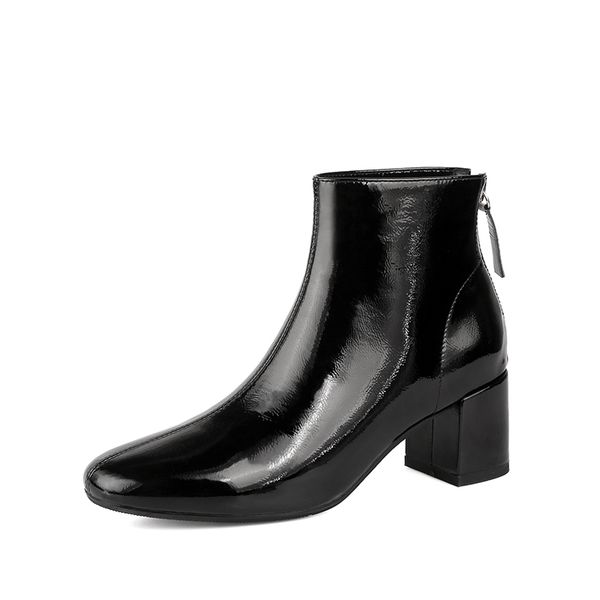 women genuine leather ankle boots fashion high heels metal zippers decoration autumn winter party office shoes woman, Black
women genuine leather ankle boots fashion high heels metal zippers decoration autumn winter party office shoes woman, Black