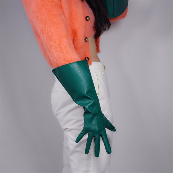 tech long gloves dark green faux leather 38cm wide balloon puff sleeves male female gloves pu155, Blue;gray
tech long gloves dark green faux leather 38cm wide balloon puff sleeves male female gloves pu155, Blue;gray