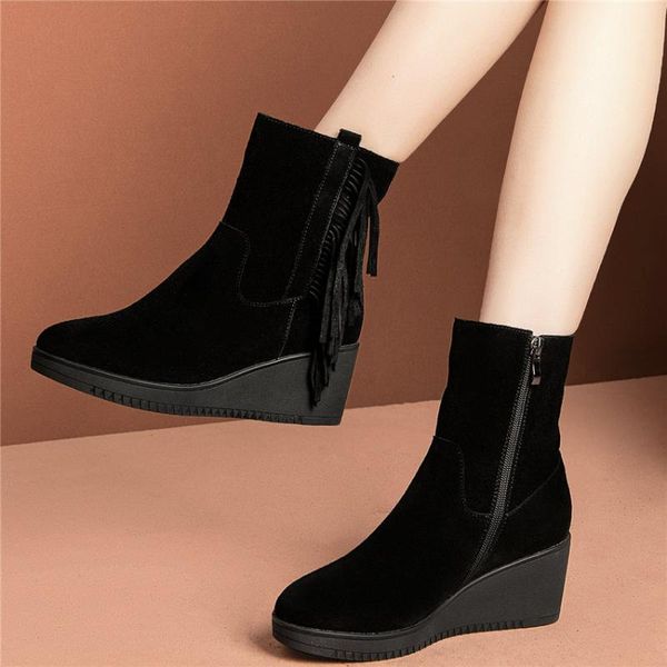 boots punk goth trainers women genuine leather wedges high heel snow round toe winter warm platform pumps shoes fashion sneakers, Black
boots punk goth trainers women genuine leather wedges high heel snow round toe winter warm platform pumps shoes fashion sneakers, Black