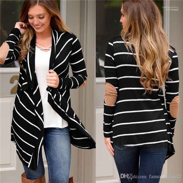 cardigan outerwears casual long sleeve females clothing womens designer jackets striped panelled fashion loose irregular womens, Black;brown
cardigan outerwears casual long sleeve females clothing womens designer jackets striped panelled fashion loose irregular womens, Black;brown
