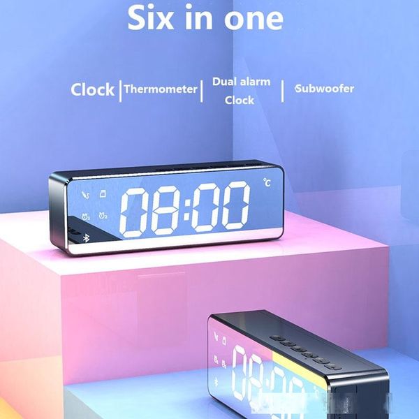 clock wireless bluetooth speaker multifunctional audio alarm temperature mirror display subwoofer music player bass speakers sound
clock wireless bluetooth speaker multifunctional audio alarm temperature mirror display subwoofer music player bass speakers sound