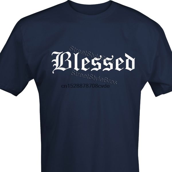 2019 fashion blessed mens christian religion t-shirt jesus church religious present tee shirt