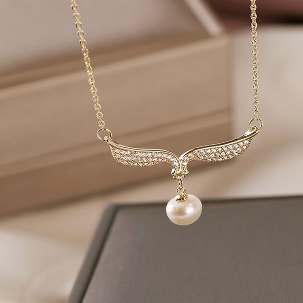 korean simple imitation pearl crystal mermaid tail pendant necklace women wild fashion clavicle chain party jewelry accessories, Silver
korean simple imitation pearl crystal mermaid tail pendant necklace women wild fashion clavicle chain party jewelry accessories, Silver