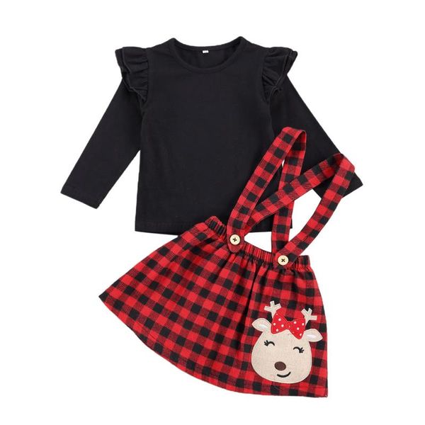 christmas infant baby girls clothes set ruffles long sleeve pullover t shirts+deer plaid strap dress 2pcs children girl clothing, White
christmas infant baby girls clothes set ruffles long sleeve pullover t shirts+deer plaid strap dress 2pcs children girl clothing, White