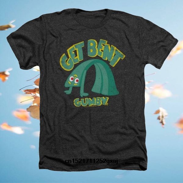 men t shirt gumby - get bent s round neck s funny t-shirt novelty tshirt women