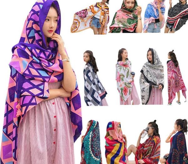 13 colors womens ethnic holiday wind scarf colored tropical leaf floral print large shawl multi-use bikini cover up with tassels, Blue;gray
13 colors womens ethnic holiday wind scarf colored tropical leaf floral print large shawl multi-use bikini cover up with tassels, Blue;gray