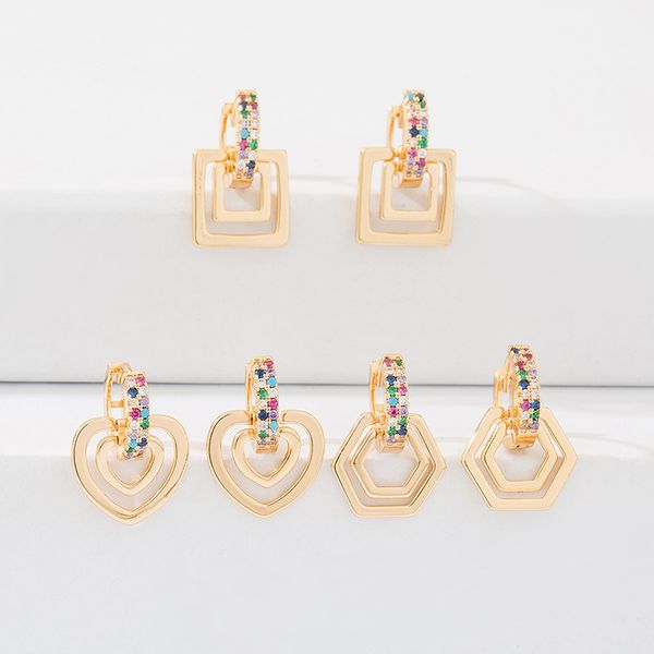 dangle & chandelier fashion simple gold geometric heart drop earrings female cz rainbow huggie statement party zircon jewelry, Silver
dangle & chandelier fashion simple gold geometric heart drop earrings female cz rainbow huggie statement party zircon jewelry, Silver