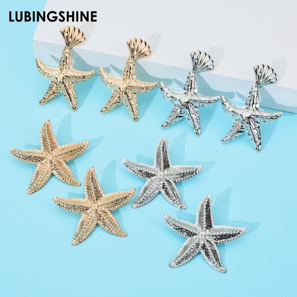 women fashion gold color shell starfish statement earrings metal hanging dangle earrings for female girl party jewelry brincos, Silver
women fashion gold color shell starfish statement earrings metal hanging dangle earrings for female girl party jewelry brincos, Silver