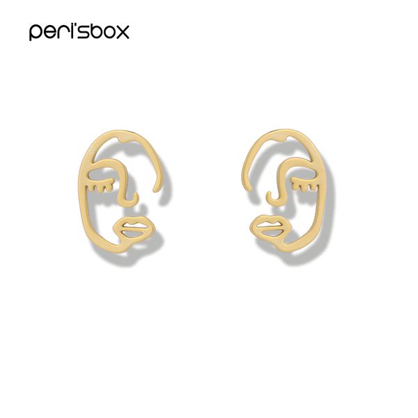 peri'sbox gold silver color hollow face small stud earrings abstract character studs earrings personality unique, Golden;silver
peri'sbox gold silver color hollow face small stud earrings abstract character studs earrings personality unique, Golden;silver