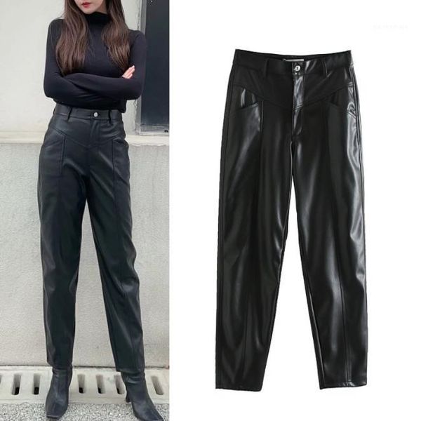 брюки моды черный pu высокой талией брюки прямые моды street style женские брюки vintage женщин конструктора, Black;white
брюки моды черный pu высокой талией брюки прямые моды street style женские брюки vintage женщин конструктора, Black;white