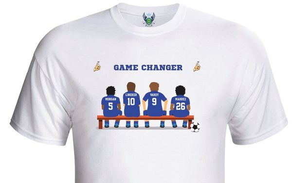 2019 fashion personalised footballs t-shirt-pick your own game changing players - teams m-s tee shirt