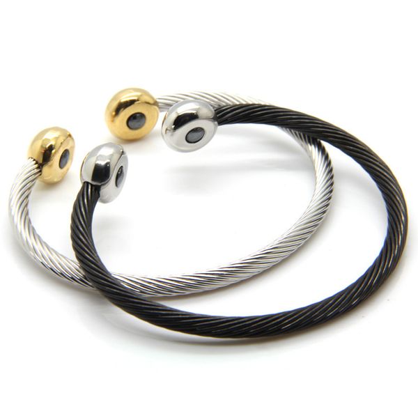 fashion women black color gold ge twisted titanium steel open clasp cable wire cuff bracelets bangles jewelry
fashion women black color gold ge twisted titanium steel open clasp cable wire cuff bracelets bangles jewelry