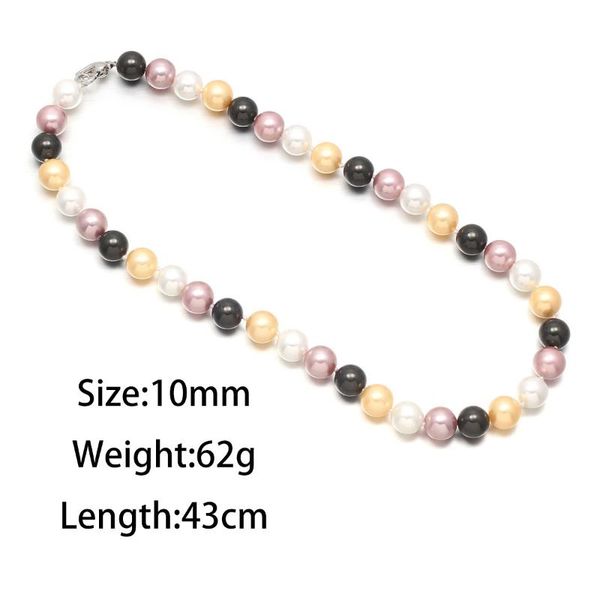 2020 natural mixed color shell round shape beads shells pendants necklaces jewelry accessories size 10mm length 43cm, Silver
2020 natural mixed color shell round shape beads shells pendants necklaces jewelry accessories size 10mm length 43cm, Silver