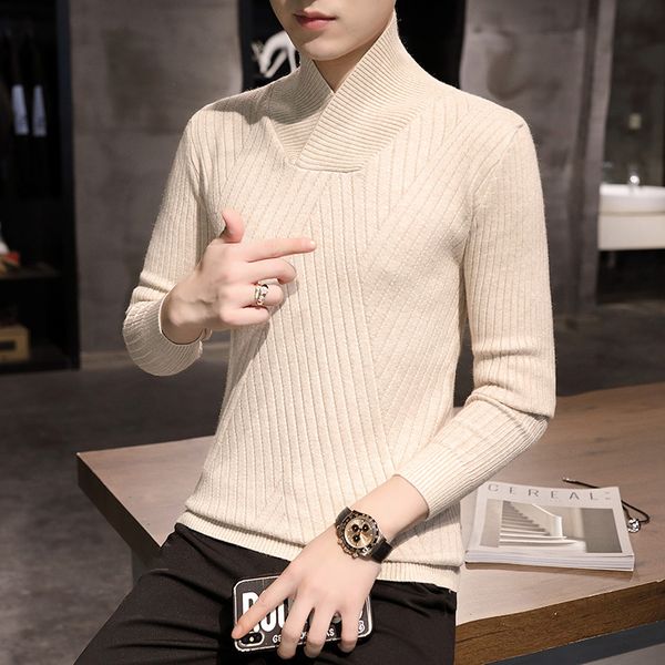 men's sweaters 2021 fashion men clothes personality thicker warm mens casual slim fit males soft streetwear sweatshirt, White;black
men's sweaters 2021 fashion men clothes personality thicker warm mens casual slim fit males soft streetwear sweatshirt, White;black