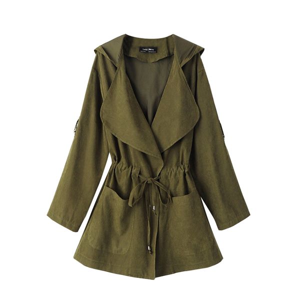 women's trench coats women autumn fashion lapel jackets winter lace-up casual slim female long windcoats, Tan;black
women's trench coats women autumn fashion lapel jackets winter lace-up casual slim female long windcoats, Tan;black
