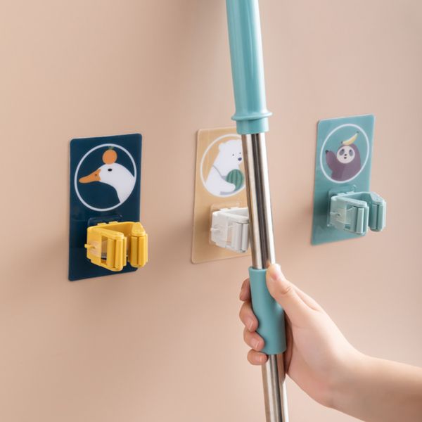 hooks & rails mop holder, broom card hook, strong and seamless, no perforation clip, bathroom wall mount, cartoon sticky hook
hooks & rails mop holder, broom card hook, strong and seamless, no perforation clip, bathroom wall mount, cartoon sticky hook