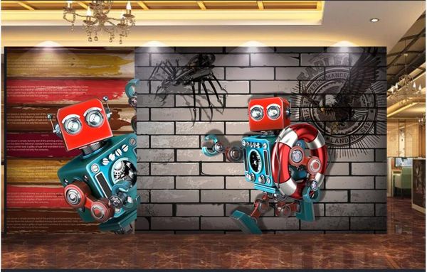 3d p wallpaper custom mural on the brick wall robot internet cafe bar tooling home decor wallpaper in the living room
3d p wallpaper custom mural on the brick wall robot internet cafe bar tooling home decor wallpaper in the living room