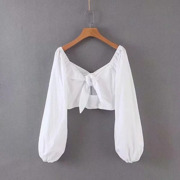 summer of 6745 han edition cultivate morality on the chest with lashing bowknot hubble-bubble sleeve long sleeve shirts, White
summer of 6745 han edition cultivate morality on the chest with lashing bowknot hubble-bubble sleeve long sleeve shirts, White