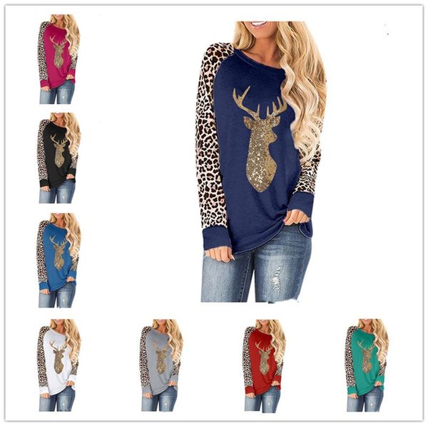 plus size women hoodie christmas blouses sequined leopard patchwork color round neck long sleeve t-shirt 2020 autumn winter clothes e92401, White
plus size women hoodie christmas blouses sequined leopard patchwork color round neck long sleeve t-shirt 2020 autumn winter clothes e92401, White