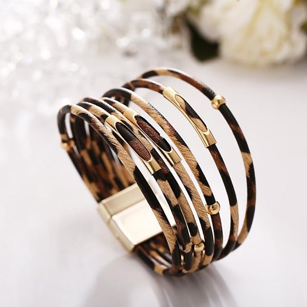 2020 fashion women leopard leather bracelets high street bracelets bangles elegant multilayer wide wrap charm bracelet jewelry, Golden;silver
2020 fashion women leopard leather bracelets high street bracelets bangles elegant multilayer wide wrap charm bracelet jewelry, Golden;silver