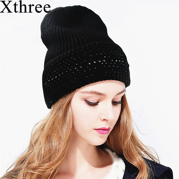 Xthree Fashion Winter Hat for Women 's Hat Cashmere Knitted With Rhinestones Pointed Skullies Beanies Girl Wool Cap, Blue;gray
Xthree Fashion Winter Hat for Women 's Hat Cashmere Knitted With Rhinestones Pointed Skullies Beanies Girl Wool Cap, Blue;gray