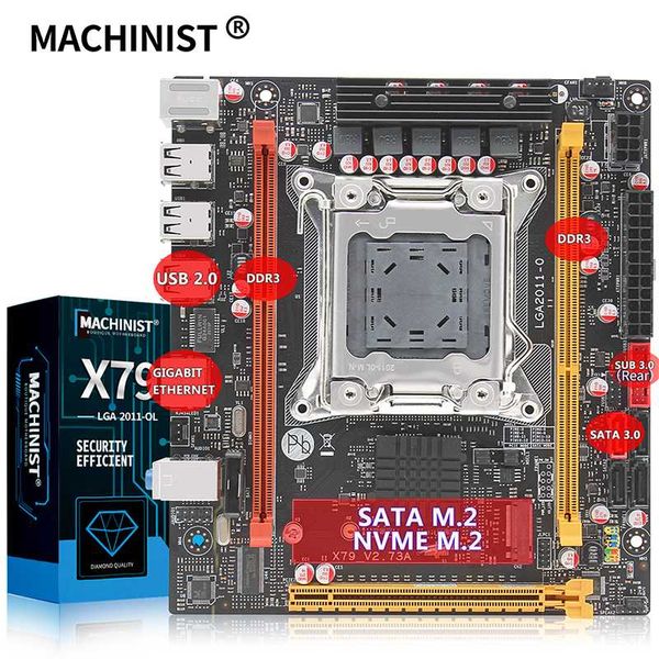 machinist x79 deskmotherboard lga 2011 support intel xeon processor ddr3 ecc reg ram mini-itx mainboard x79 v2.73
machinist x79 deskmotherboard lga 2011 support intel xeon processor ddr3 ecc reg ram mini-itx mainboard x79 v2.73