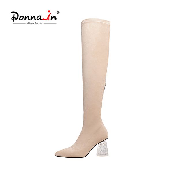 donna-in 2020 autumn long tube elastic boots women high heel pointed toe short plush crystal heel over the knee boots, Black
donna-in 2020 autumn long tube elastic boots women high heel pointed toe short plush crystal heel over the knee boots, Black