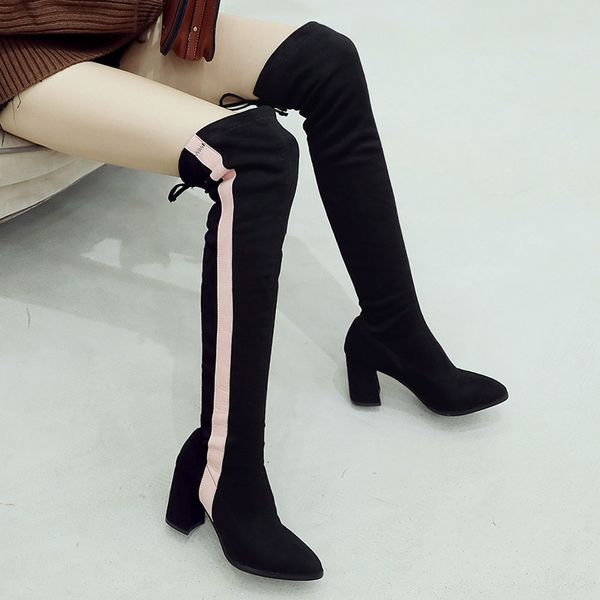 ymechic tight высокий над коленом boots серый черный женщин длинные botas flock плюс размер stretch блок высокий каблук езда сапоги обувь, Black
ymechic tight высокий над коленом boots серый черный женщин длинные botas flock плюс размер stretch блок высокий каблук езда сапоги обувь, Black