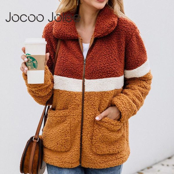 jocoo jolee color block warm thick faux fur zipper hoodies caual pockets teddy jacket elegant fur coat fashion patchwork outwear, Black
jocoo jolee color block warm thick faux fur zipper hoodies caual pockets teddy jacket elegant fur coat fashion patchwork outwear, Black