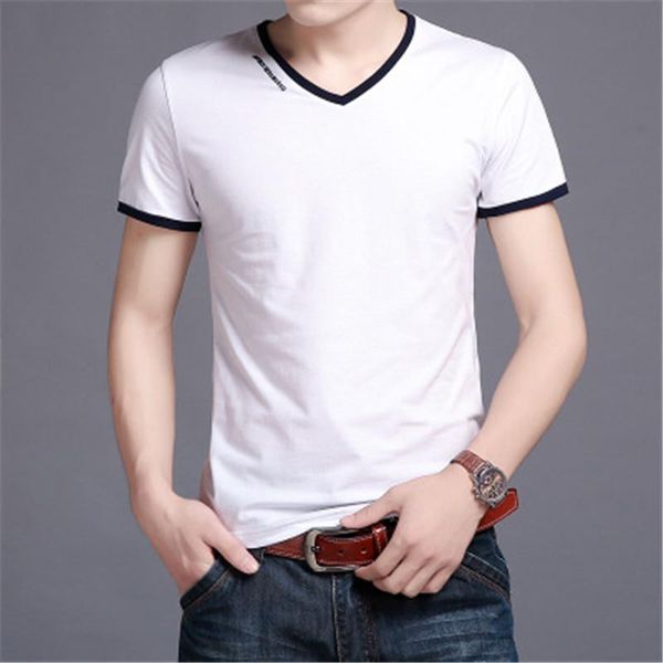 man korean casual t-shirt fashion trend v neck loose casual tees designer summer teenager solid color short sleeve t-shirt clothing, White;black
man korean casual t-shirt fashion trend v neck loose casual tees designer summer teenager solid color short sleeve t-shirt clothing, White;black