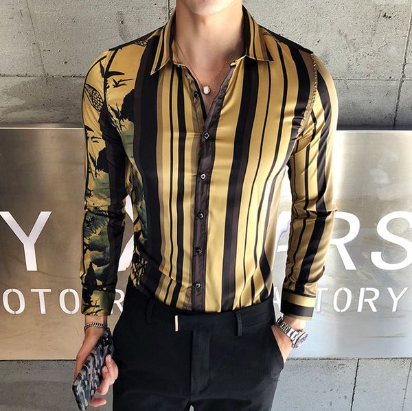 luxury gold stripe shirt men fashion slim fit dress shirt men long sleeve club party camisa social masculinacamice uomo, White;black
luxury gold stripe shirt men fashion slim fit dress shirt men long sleeve club party camisa social masculinacamice uomo, White;black