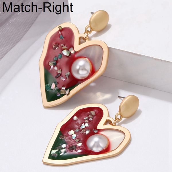 dangle & chandelier match-right women big statement gold color heart earrings for korean fashion drop pendant jewelry sp949, Silver
dangle & chandelier match-right women big statement gold color heart earrings for korean fashion drop pendant jewelry sp949, Silver