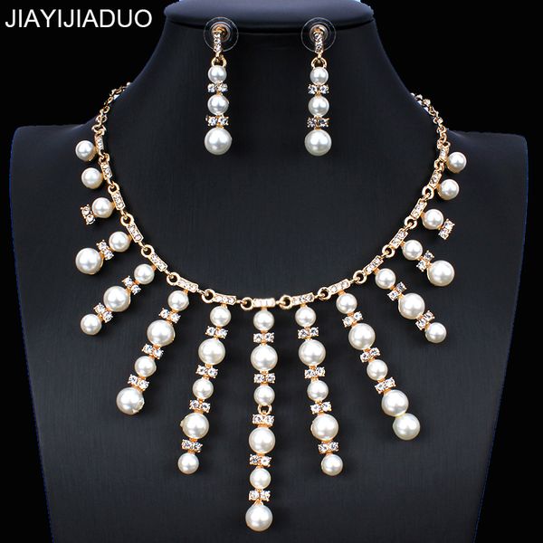 jiayijiaduo imitation pearl jewelry set necklace long earrings set for glamour women dress accessories gold color, Silver
jiayijiaduo imitation pearl jewelry set necklace long earrings set for glamour women dress accessories gold color, Silver